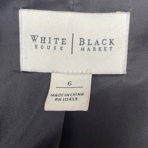 WHBM Black Sateen Blazer Size 6 - Picture 9 of 13